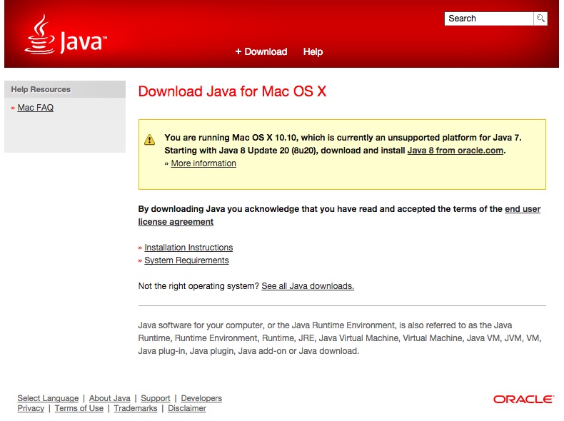 java downloader for mac